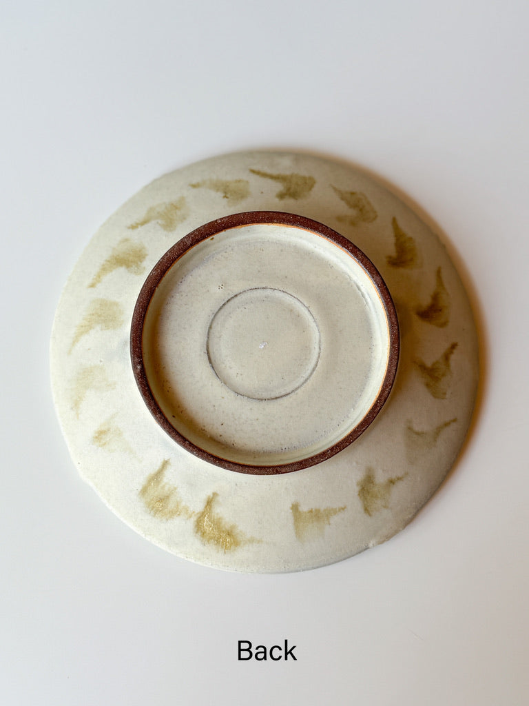 Issaki kiln -  Straw White Ash Glaze Plate