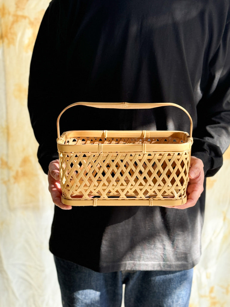 Bamboo Basket by Youn Minyoung - "Sukkiri Kaban", Small