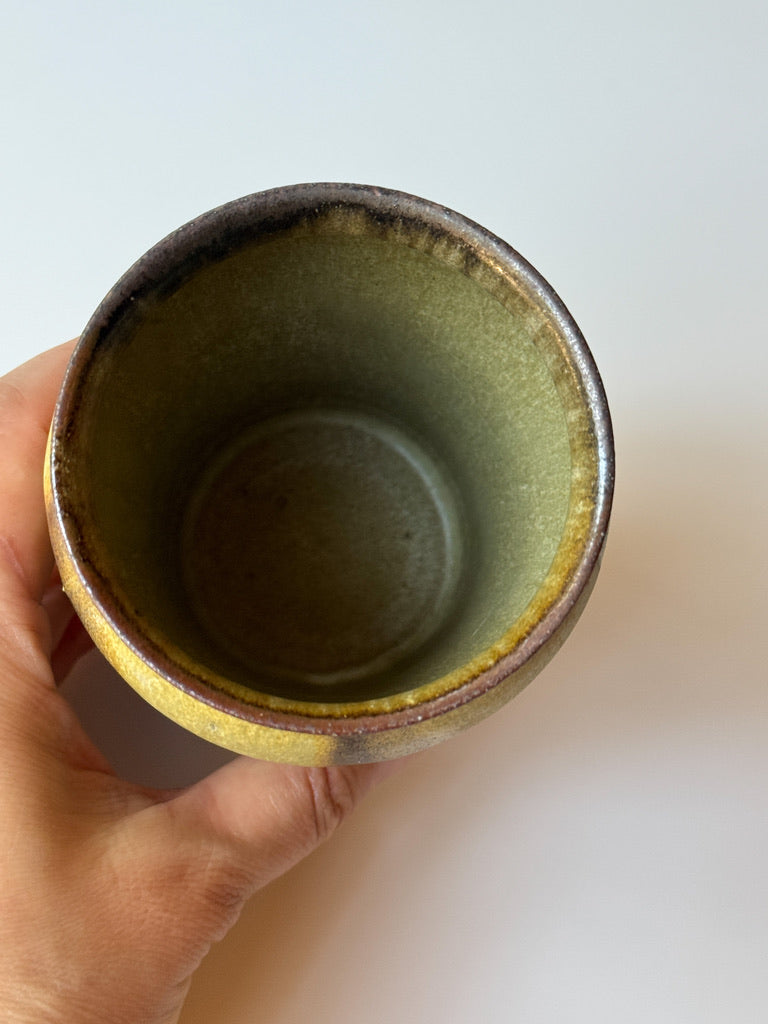 Issaki kiln -  Tumbler with Dark Glaze Flow