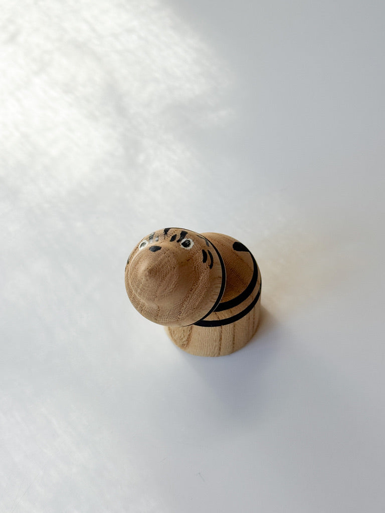 Wooden Top Toy - Tiger