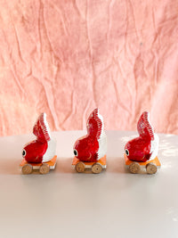 Paper Mache Doll - Ranchu Goldfish on a cart!