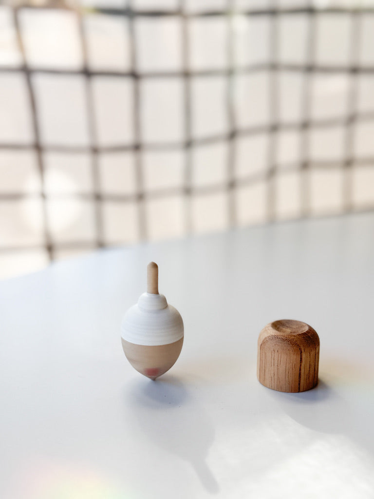 Wooden Top Toy - Bunny