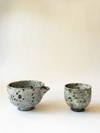 Moriyama Kiln -  "Teno" katakuchi bowl, white