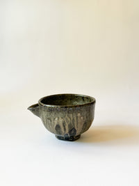 Moriyama Kiln -  "Teno" katakuchi bowl, Dark