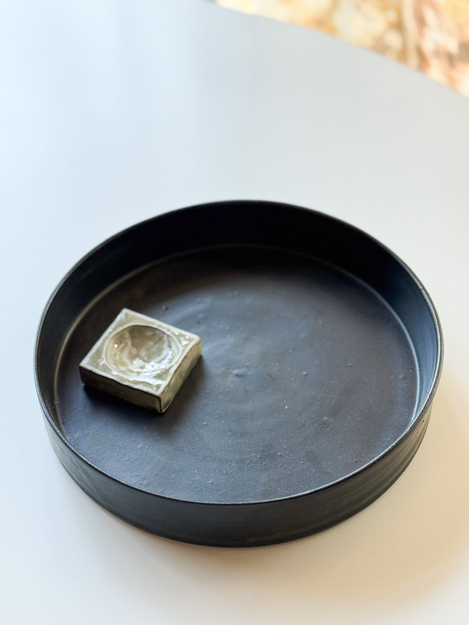 Yamanokuchi Kiln - Tiny Square Garnish Holder, Light