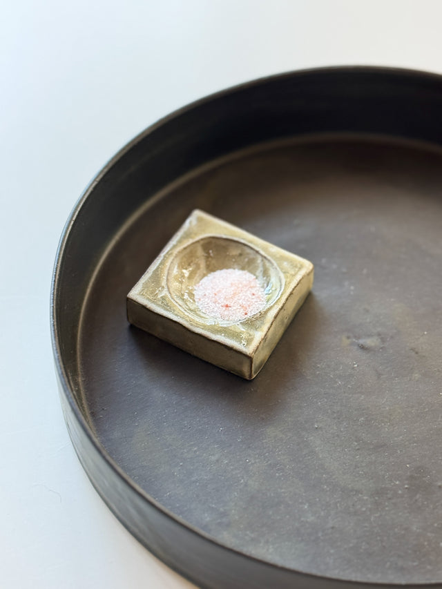 Yamanokuchi Kiln - Tiny Square Garnish Holder, Light