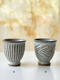 Mizuho Kiln - White Shinogi Cup, Tall