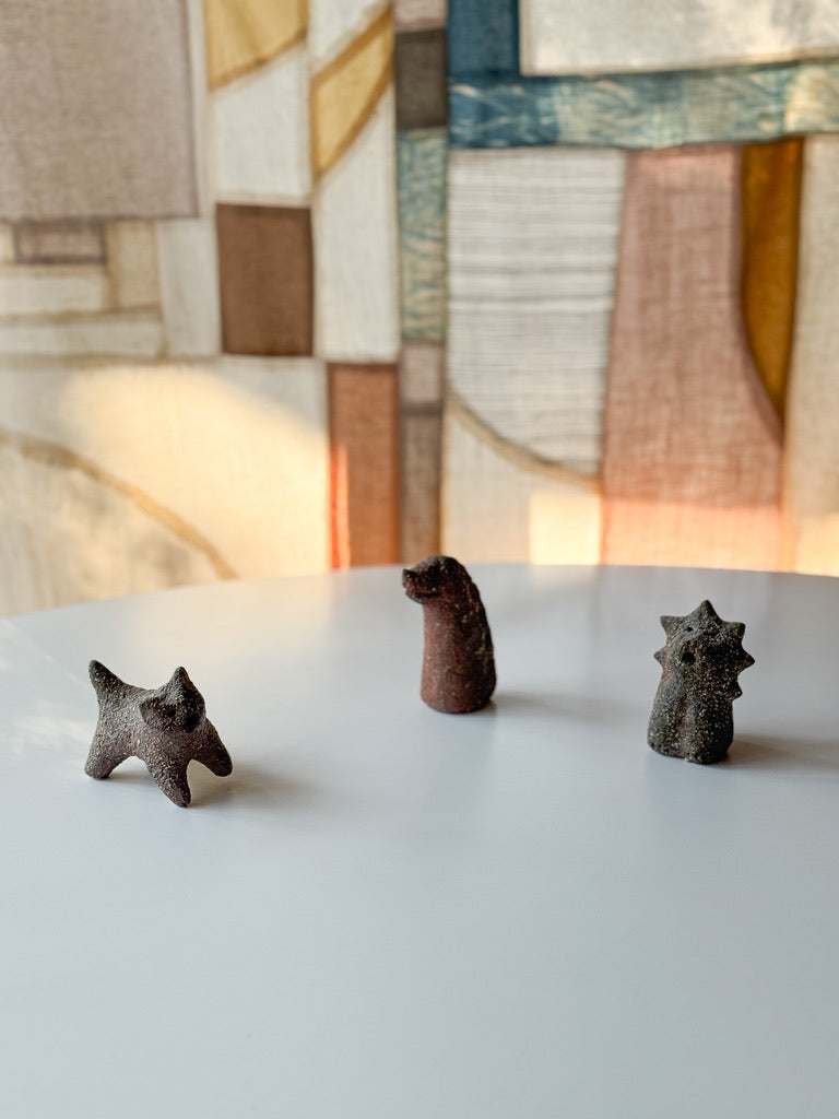 Nakadera kiln - Small Creature Figurine, Cat