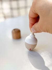 Wooden Top Toy - Bunny