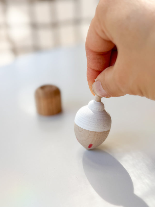 Wooden Top Toy - Bunny