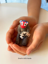 Clay doll - "Gohei Saru", Soul purification monkey doll