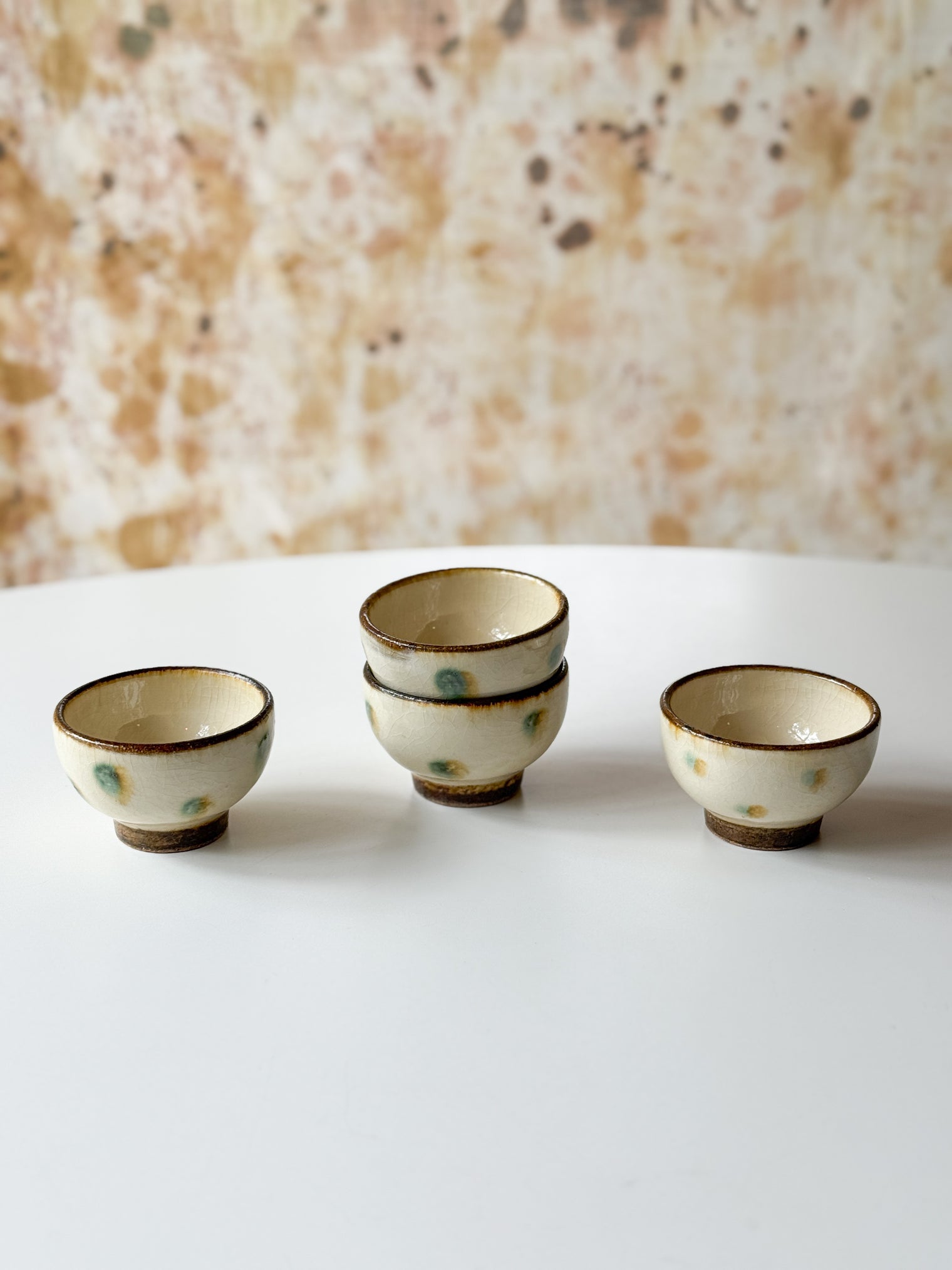 Fumoto Kiln -  Small Yunomi Cup, Polka Dot