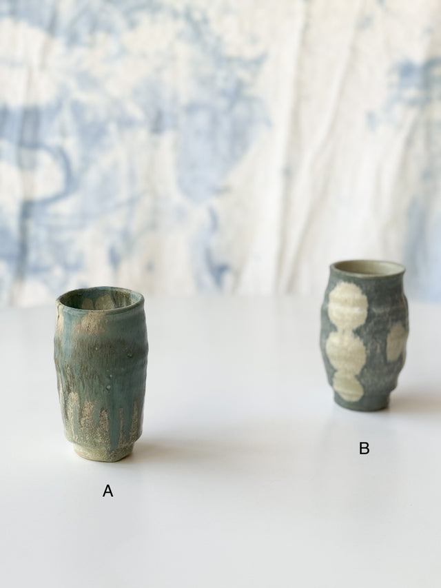 Ayoo Pottery by Naoki Kanazawa - Tall Cup, "Sea flower"