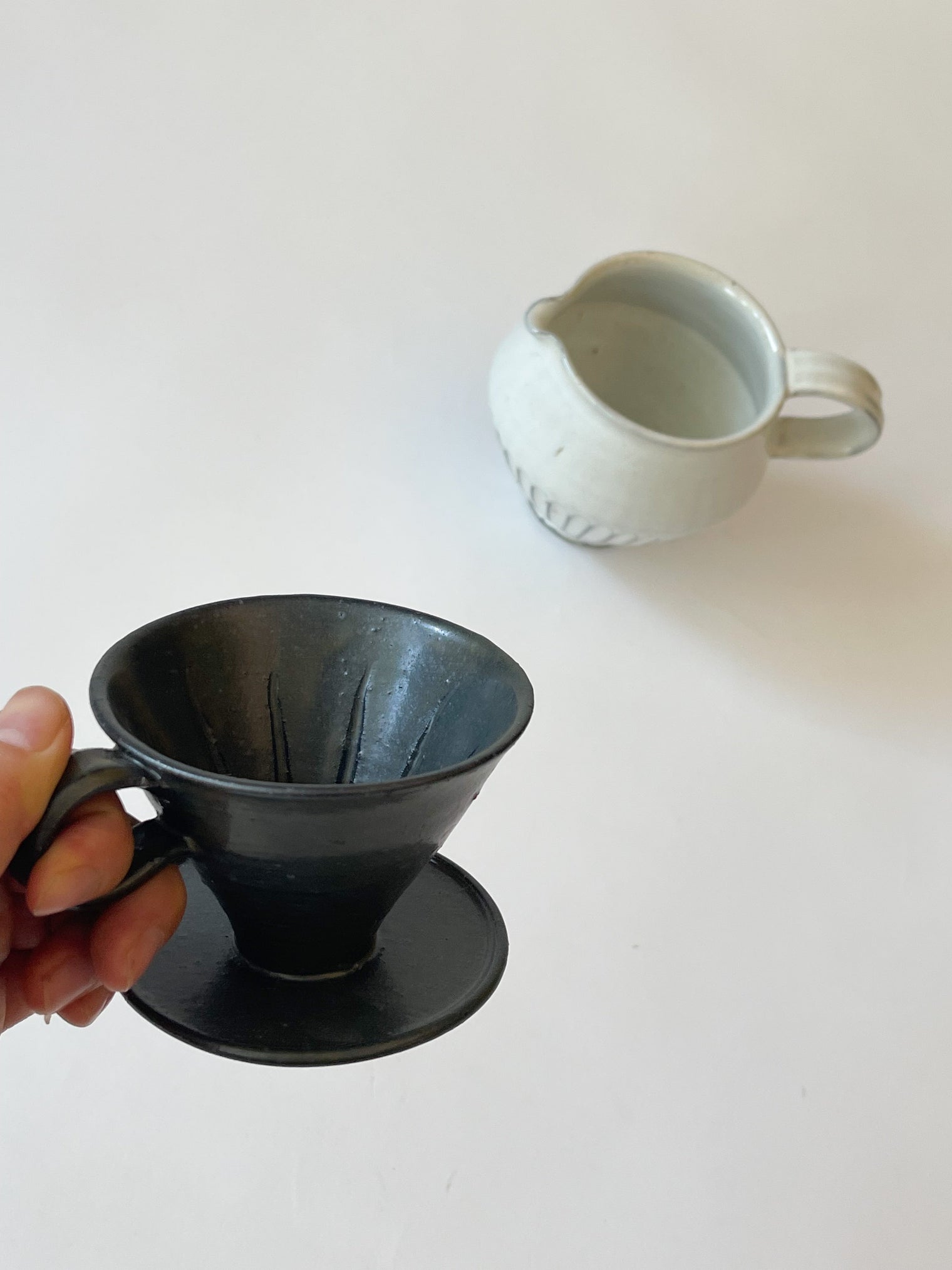 Yamanokuchi Kiln -  "Moonlight" Coffee dripper set, wide