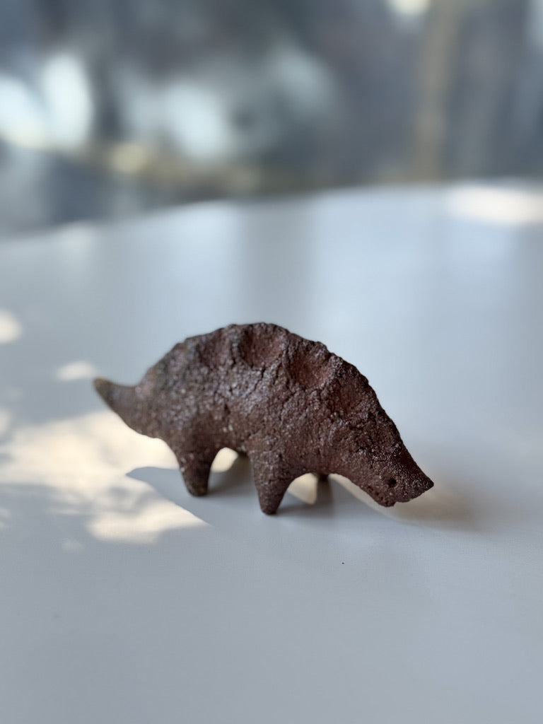 Nakadera kiln - Small Creature Figurine, Stegosaurus