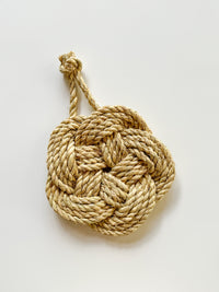 Takubo Straw Decoration - Trivet, Ume Musubi (plum flower)