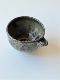 Moriyama Kiln -  "Teno" katakuchi bowl, Dark