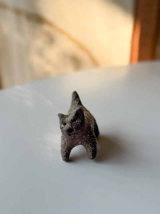 Nakadera kiln - Small Creature Figurine, Cat