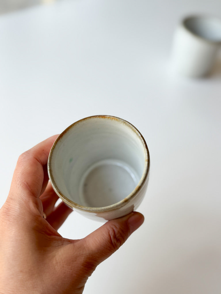 Yamanokuchi Kiln - Small round cup, Moonlight (White)