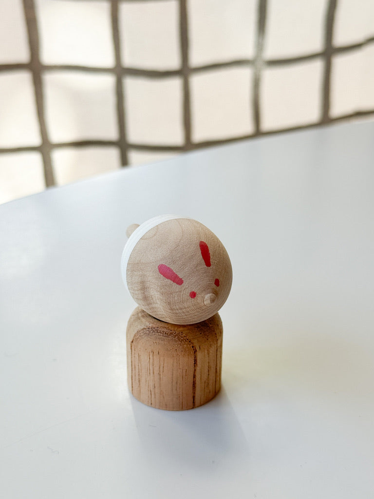 Wooden Top Toy - Bunny