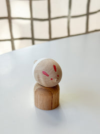 Wooden Top Toy - Bunny