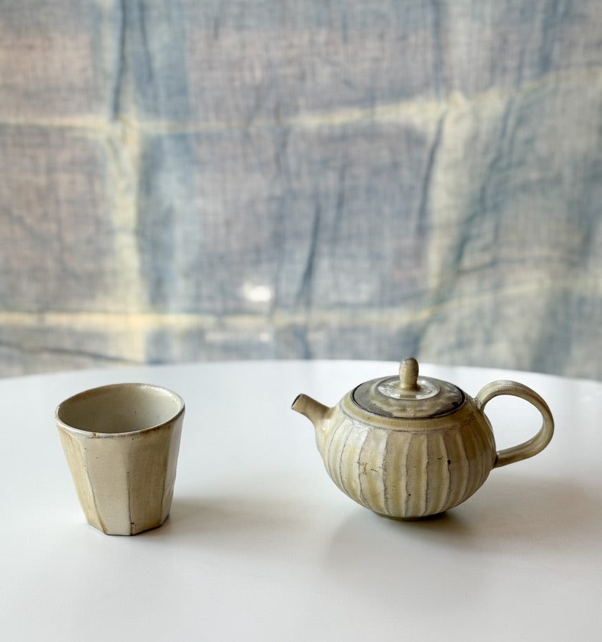 Yamanokuchi Kiln - Small cup "Chamfer", Moonlight (White)