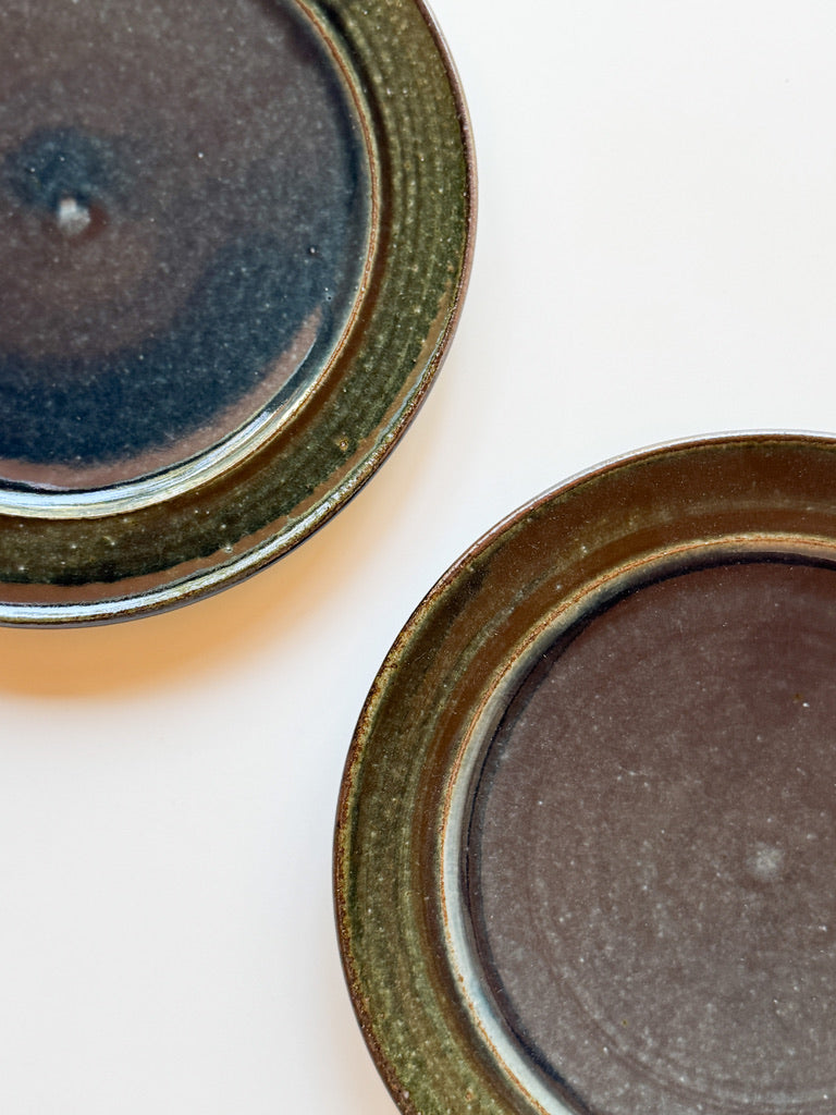 Kajiya Kiln - 8" Plate, Indigo Blue x Deep Green