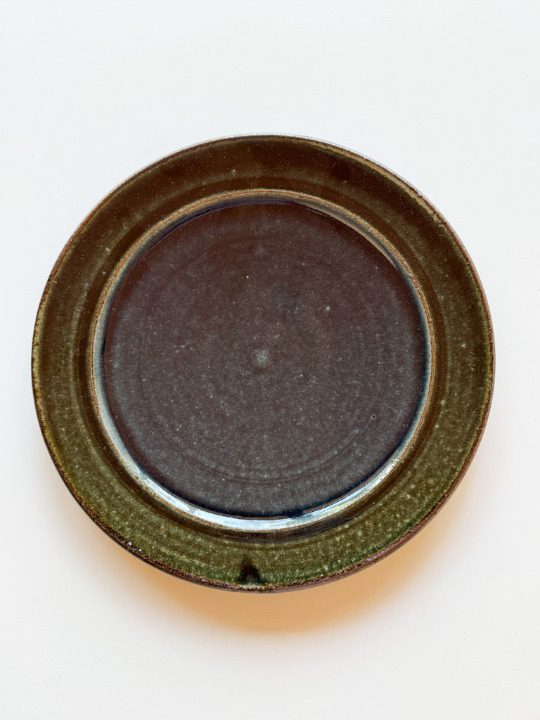 Kajiya Kiln - 8" Plate, Indigo Blue x Deep Green
