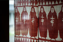 Load image into Gallery viewer, Yotsume Dye House -  Noren Curtain &quot;Praying People&quot; 2 panels
