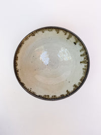 Moriyama Kiln - Soup Bowl, Brown and white