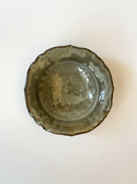 Yamanokuchi Kiln - Frill small plate, Khaki