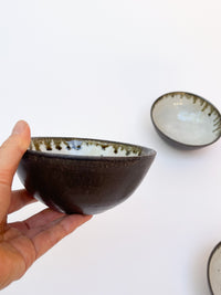 Moriyama Kiln - Soup Bowl, Brown and white