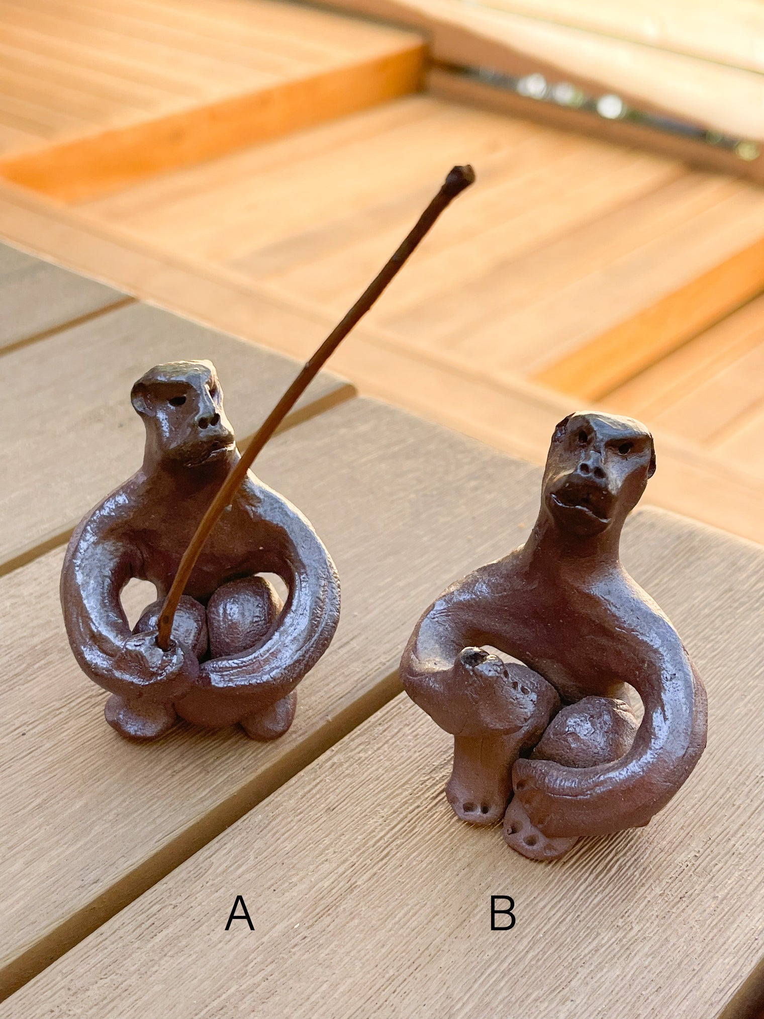 Nakadera kiln - Sitting monkey ornament