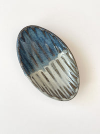 Mizuho Kiln - Almond mini plate, Blue