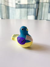 Load image into Gallery viewer, Clay Bell - Pigeon with fortune tape
